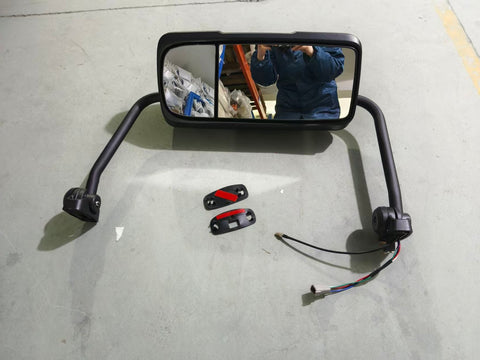 GA-MK-044B-L Black Door Mirror Assemblies W/Arms Left Side For Mack Anthem 2017+