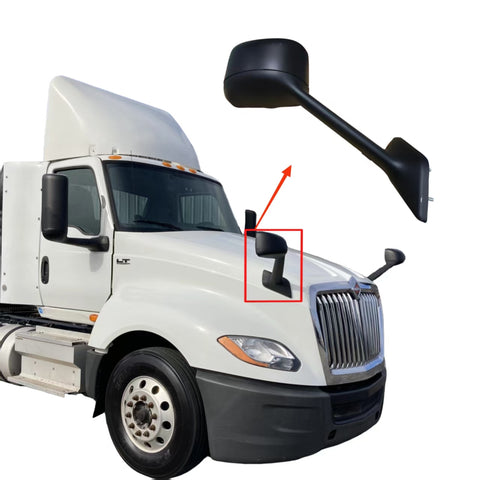 GA-IN-069B-R Black Hood Mirror Right Passenger Side for International LT LT625 2018 2019 2020 2021 2022 2023 2024