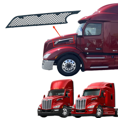 GA-PE-038A-L Hood Grille Air Intake Screen Black Driver Left Side L46-6138 For Peterbilt 579 2023 2024 2025 2026