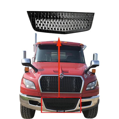 GA-IN-103-1A  Front Bumper Grille Black For International MV 2022 2023 2024