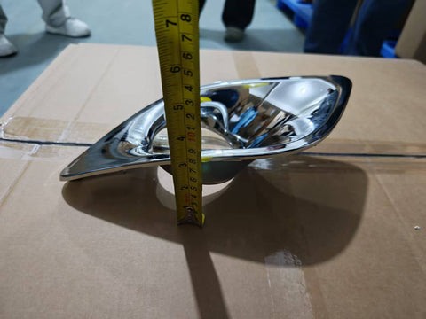 GA-KW-038B-R Chrome Fog Light Bezels Passenger Side For Kenworth T680 2013 2014 2015 2016 2017 2018 2019 2020 2021