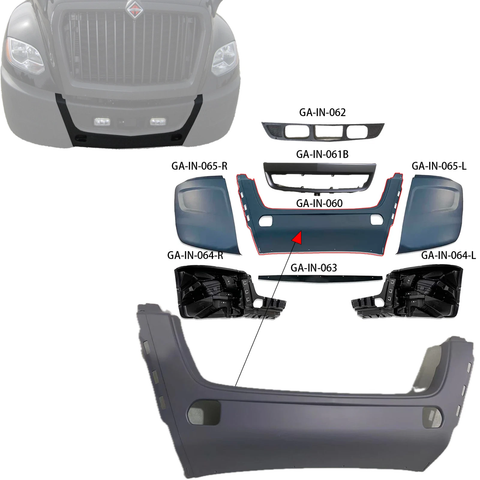 GA-LT6251801-003 Middle Center Bumper Fascia For International LT625 2018 2019 2020 2021 2022 2023 2024 2025 2026 GA-IN-060-YJ