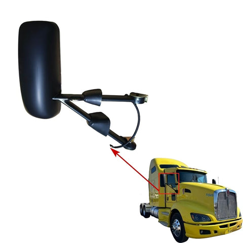 GA-KW-016AR Black Passenger Side Mirror Complete For Kenworth T660 T600 T370 T170 2008 2009 2010 2011 2012 2013 2014 2015 2016 2017