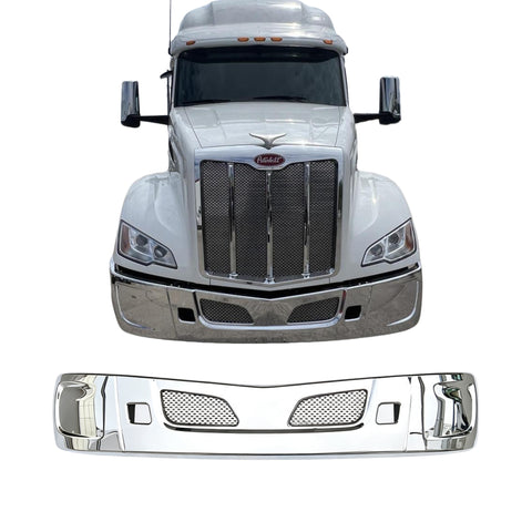 GA-PE-047C Steel Bumper ASSY W/O Fog Lamp Bole with Bracket for Peterbilt 579 2023 2024 2025 2026