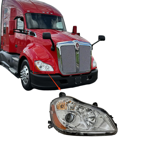 GA-KW-020-R Passenger Side Halogen Head Lamp Headlights For Kenworth T680 2013 2014 2015 2016 2017 2018 2019 2020 2021