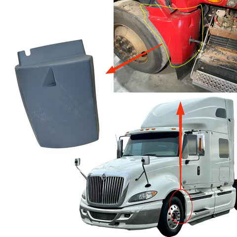 GA-IN-037-L Splash Guard Mud Flap Outer, Fender Left Side For International Prostar