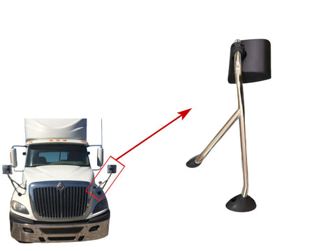 GA-IN-018B-L Complete Black Hood Mirror W/Chrome ARM LH For PROSTAR