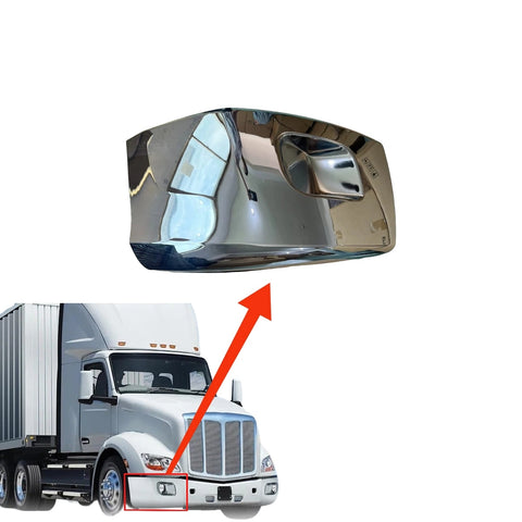 GA-PE-008B-R Chrome Bumper Corners without Fog Light Hole Right For Peterbilt 579 2013 2014 2015 2016 2017 2018 2019 2020 2021 2022