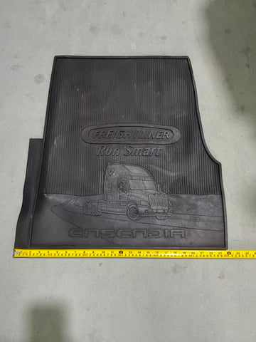GA-FR-111 Rubber Floor Mat Left Side with Black Logo For Freightliner Cascadia 2018 2019 2020 2021 2022 2023 2024