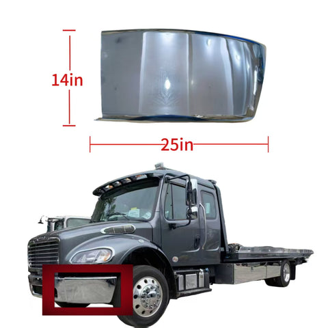 GA-FR-115A-L Corner Bumper Metal Chrome Left Side For Freightliner M2