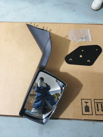 GA-V-012B-R Right Side Chrome For VOLVO VNL 2004 2005 2006 2007 2008 2009 2010 2011 2012 2013 2014 2015 2016 2017 HOOD Manual Mirror