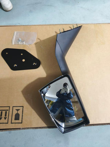 GA-V-012B-L Driver Side Black Fits VOLVO VNL 2004 2005 2006 2007 2008 2009 2010 2011 2012 2013 2014 2015 2016 2017 HOOD Manual Mirror