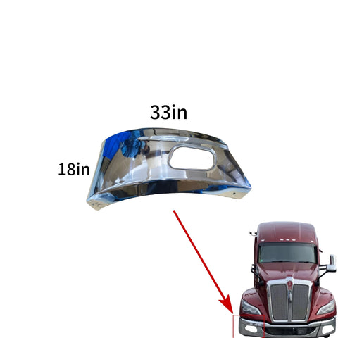 GA-KW-079-2A-R Corner Bumper With Foglamp Hole Right Side For Kenworth T680 Next GEN 2022+