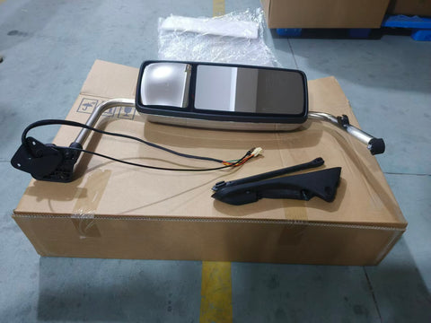 GA-IN-024-L*Chrome Door Mirror W/Arm LH For International Prostar