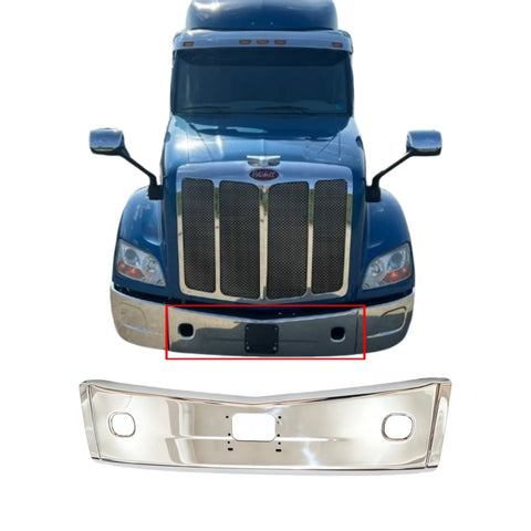GA-PE-048-1A Steel Center Bumper Replacement For Peterbilt 579 2013 2014 2015 2016 2017 2018 2019 2020 2021 2022