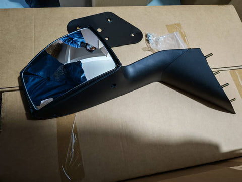 GA-V-012A-L For 2004 2005 2006 2007 2008 2009 2010 2011 2012 2013 2014 2015 2016 2017 Volvo Vn Vnl Truck Mirror Mounting Plate Hood Mirrors Black LH
