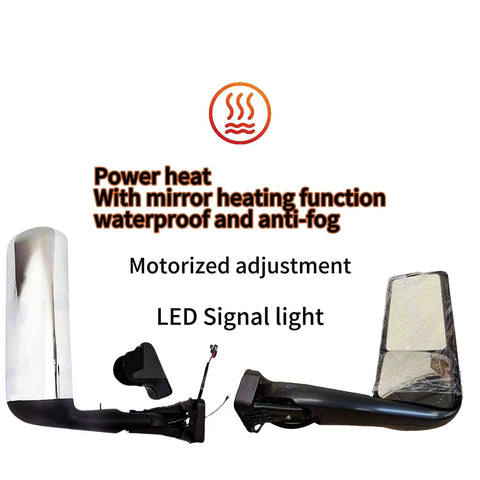 GA-IN-068A-R Chrome Door Mirror Right Side for International Harvester LT LT625 2018 2019 2020 2021 2022 2023 2024