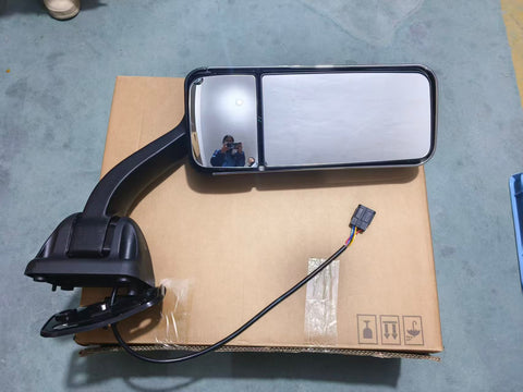 GA-FR-060B-L Chrome Door Mirror W/Heated Driving Side For Freightliner Cascadia 2008 2009 2010 2011 2012 2013 2014 2015 2016 2017