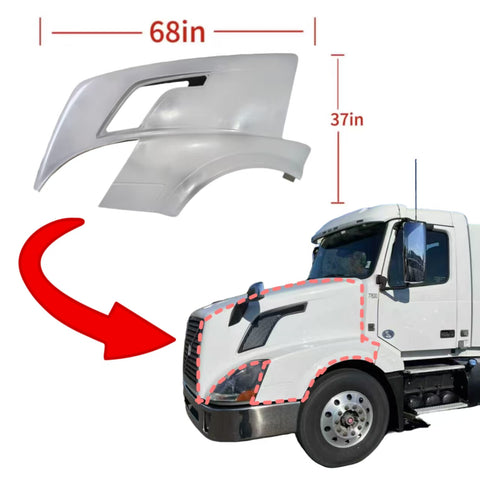 GA-V-071-L Hood Fender Left Side For Volvo VNL 1997-2017