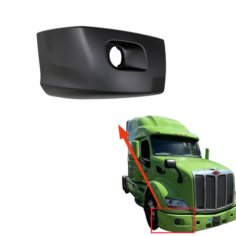 GA-PE-008C-R Plastic Corner Bumper With Fog Light Hole Right Side For Peterbilt 579 2013 2014 2015 2016 2017 2018 2019 2020 2021 2022