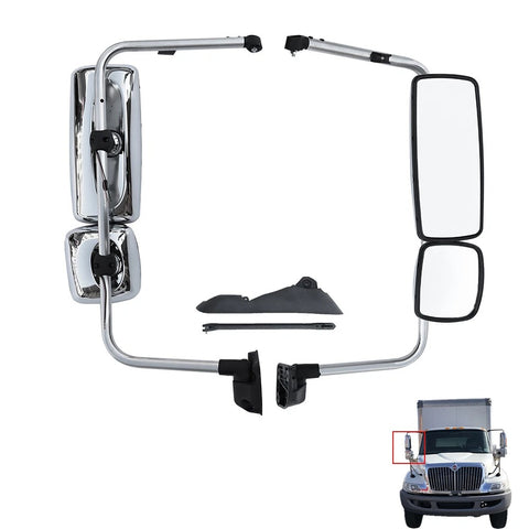 GA-IN-024C-R Chrome Door Mirror RH For International 4300 4200 2002 2003 2004 2005 2006 2007 2008 2009 2010 2011 2012 2013 2014 2015 2016 2017 2018