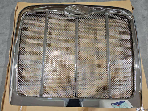 GA-PE-046 Replacement Chrome Plastic Grille w/ Bug Screen For Peterbilt 386