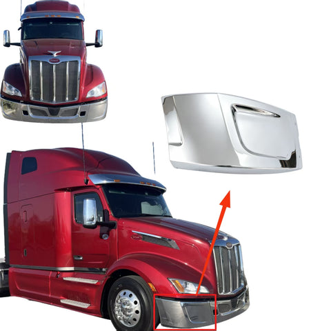 GA-PE-047-2C-R Steel Corner Bumper without Fog Lamp Hole Right Side For Peterbilt 579 2023 2024 2025 2026