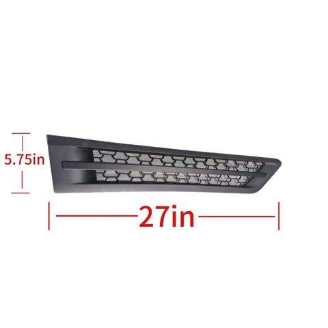 GA-FR-103B-R Black Side Grille Rh For Freightliner Cascadia 2018 2019 2020 2021 2022 2023 2024