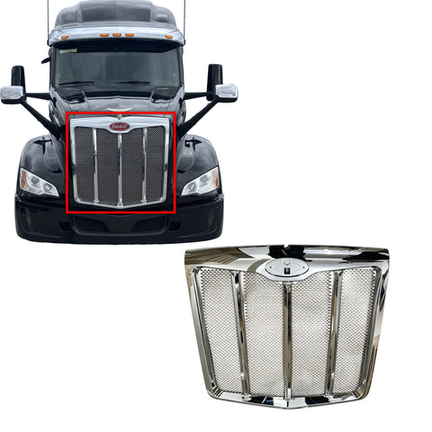 GA-PE-034 Peterbilt 579 2023 2024 2025 Front Grille with Bug Screen