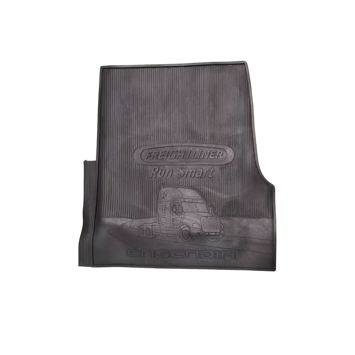 GA-FR-111 Rubber Floor Mat Left Side with Black Logo For Freightliner Cascadia 2018 2019 2020 2021 2022 2023 2024