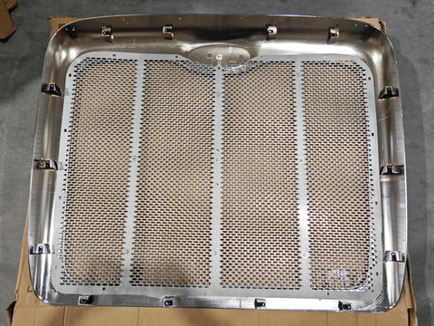 GA-PE-046 Replacement Chrome Plastic Grille w/ Bug Screen For Peterbilt 386