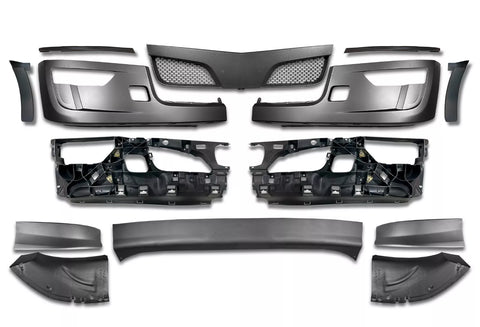 GA-PE-041B-COMPLETE Complete Front Bumper Outer Paint with Fog Lamp Hole 14 Pcs Peterbilt 579 2022+