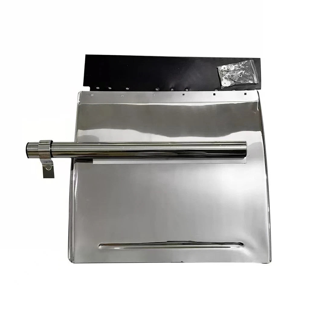 GA-V-027L Left Stainless Steel Quarter Fender 24"x 24" Semi Truck Freightliner Volvo VNL 2004 2005 2006 2007 2008 2009 2010 2011 2012 2013 2014 2015 2016 2017