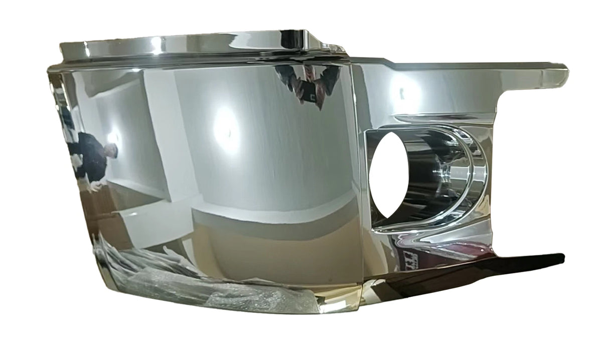 GA-V-106D-R Right Passenger Side Bumper Chrome With Fog Lamp Hole for Volvo VNR 2018+