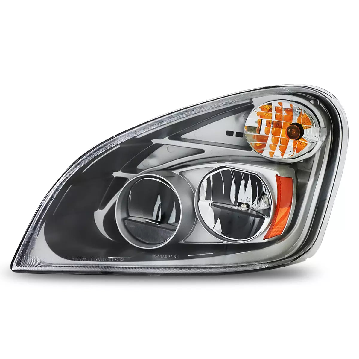 GA-FR-011D-L For 2008 2009 2010 2011 2012 2013 2014 2015 2016 2017 Freightliner Cascadia Silver reflective LED headligth LH