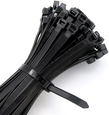 GA-ZT-010 100 BLACK CABLE ZIP TIES Heavy Duty UV Resistant UL 14"INCH-(8.8MM-WIDTH)