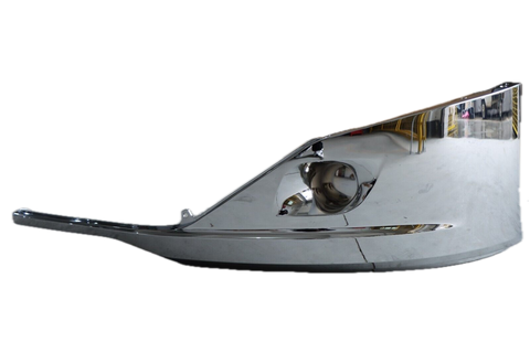 GA-KW-044-1-1D-L Chrome Bumper Corner With Hole Lh For 2022+ Kenworth T680 2022 2023 2024 2025