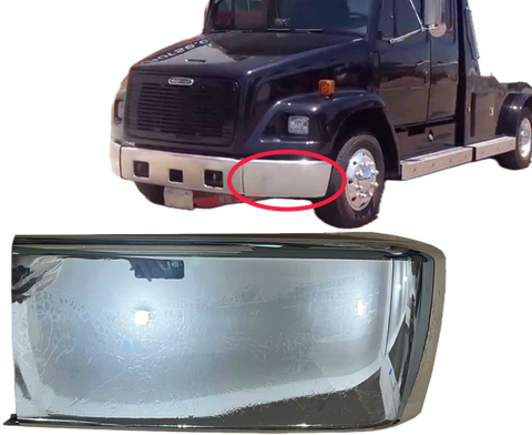 GA-FR-148-2-L Chrome Corner Bumper Left Side For Freightliner Fl50,60,70,80,106,112 1991 -2015