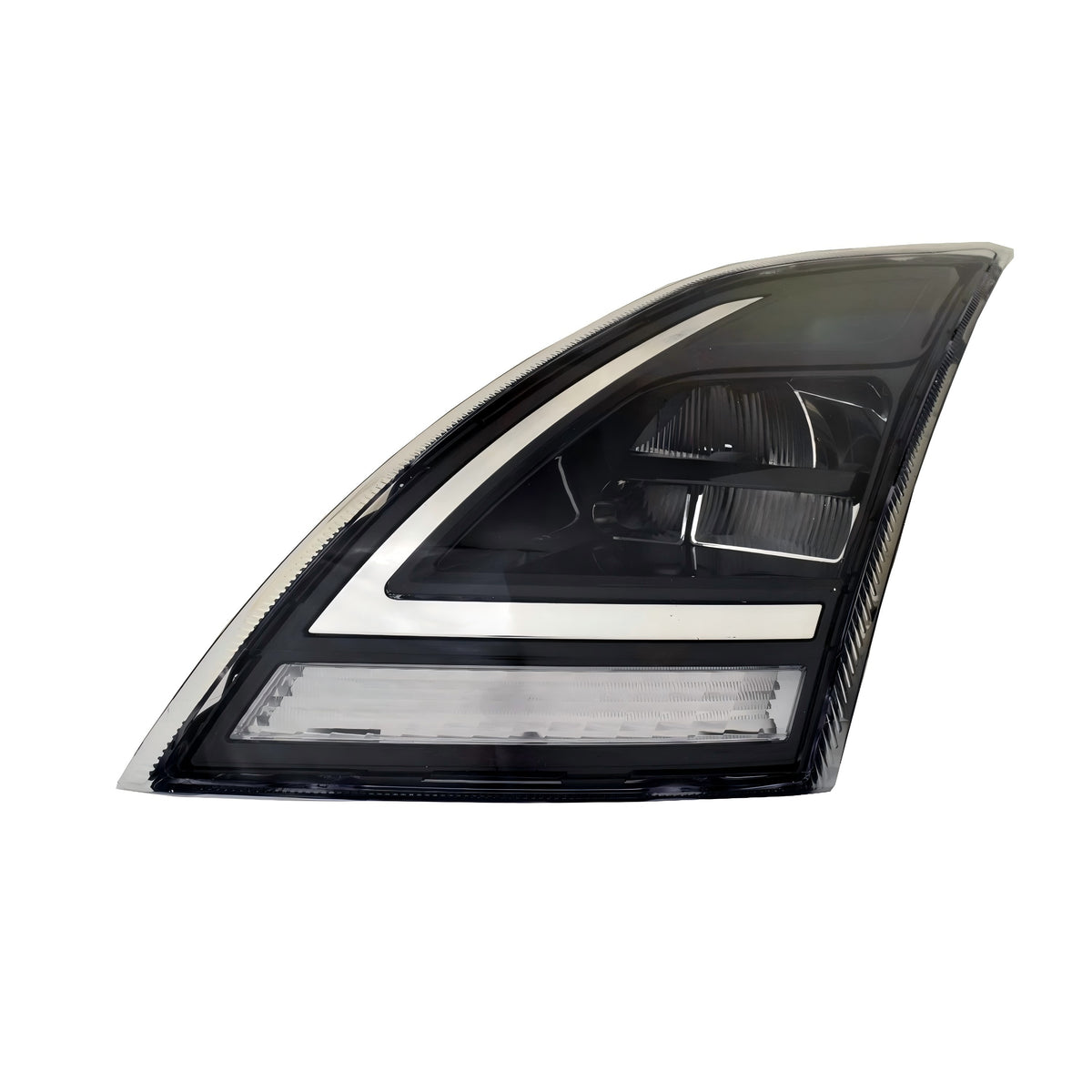 GA-V-096B-L Black Reflective LED Headlight W/O DRL W/LED Control Module Left Side For Volvo VNR&VNL  2018 2019 2020 2021 2022 2023