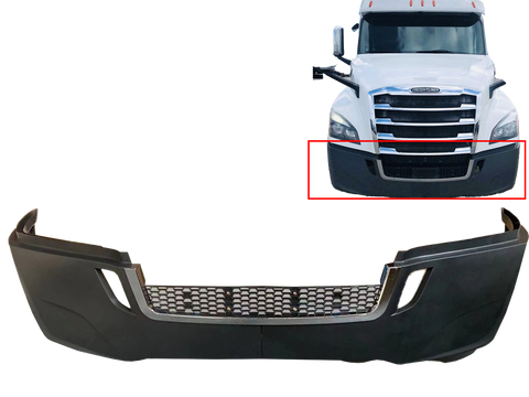 GA-FR-101D Front Bumper W/O Fog Hole In Chrome Trim For Freightliner Cascadia 2018 2019 2020 2021 2022 2023 2024