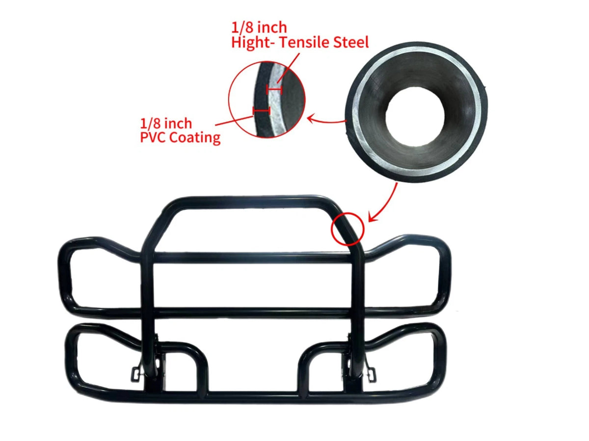 GA-DGCAS-3-KW02B Black Deer Guard Bumper PVC with Bracket For KENWORTH T680 NEXT GEN 2022 2023 2024 2025 2026