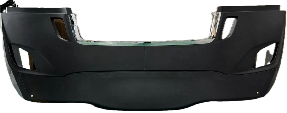 GA-FR-102C Front Bumper High W/ Fog Hole Chrome Stripe For Freightliner Cascadia 2018 2019 2020 2021 2022 2023 2024